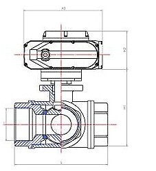 电动三通阀结构图