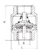 H12W丝扣立式止回阀