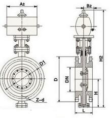 气动蝶阀结构图