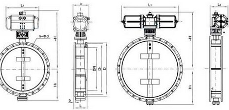 d641w-1c气动通风蝶阀结构图