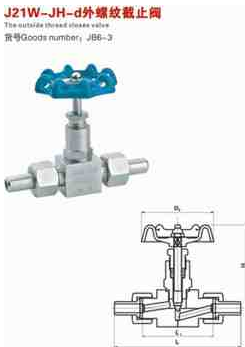 针型截止阀j21w结构图