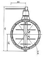 手动通风蝶阀结构图